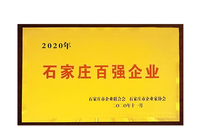 祝賀集團(tuán)公司再次入圍“石家莊市百?gòu)?qiáng)企業(yè)”